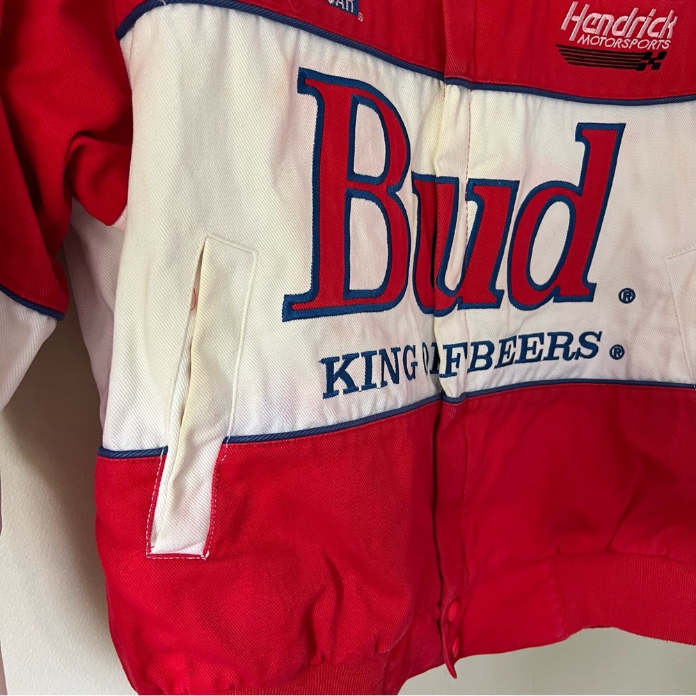 Vintage Budweiser Racing Jacket 90s NASCAR - Picture 4 of 13